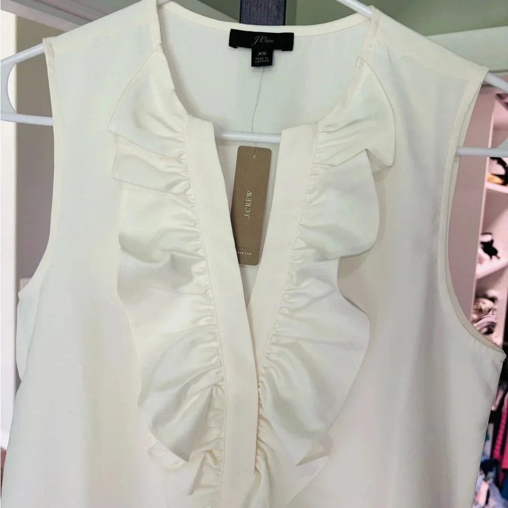 J. Crew NWT Ruffle Blouse - Picture 2 of 4